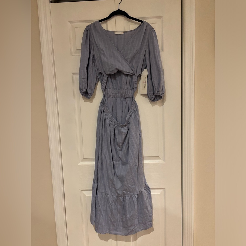 Detached front midi dress